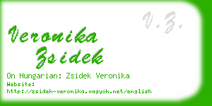 veronika zsidek business card